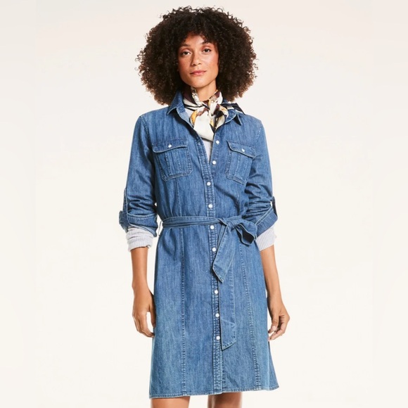 Brooks Brothers Dresses & Skirts - SOLD Brooks Brothers denim / chambray dress Size 12